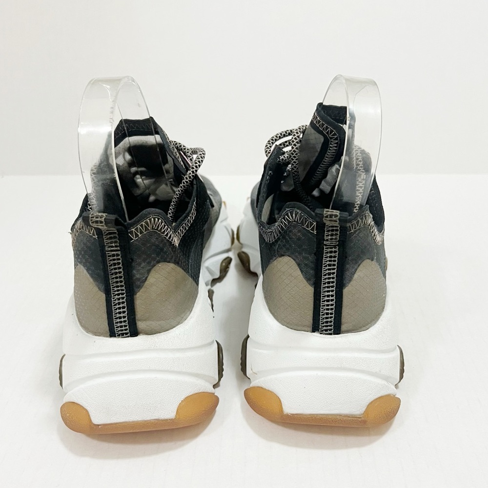 ASH Womens Gray Pull Tab 1-1/2" Platform Eclipse Toe Wedge Athletic Sneaker - Picture 5 of 6